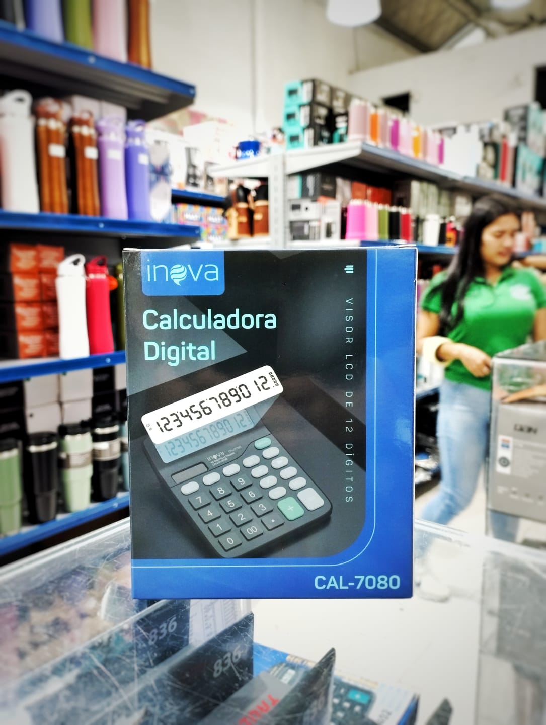 CALCULADORA DE 12 DIGITOS INOVA CAL-7080.