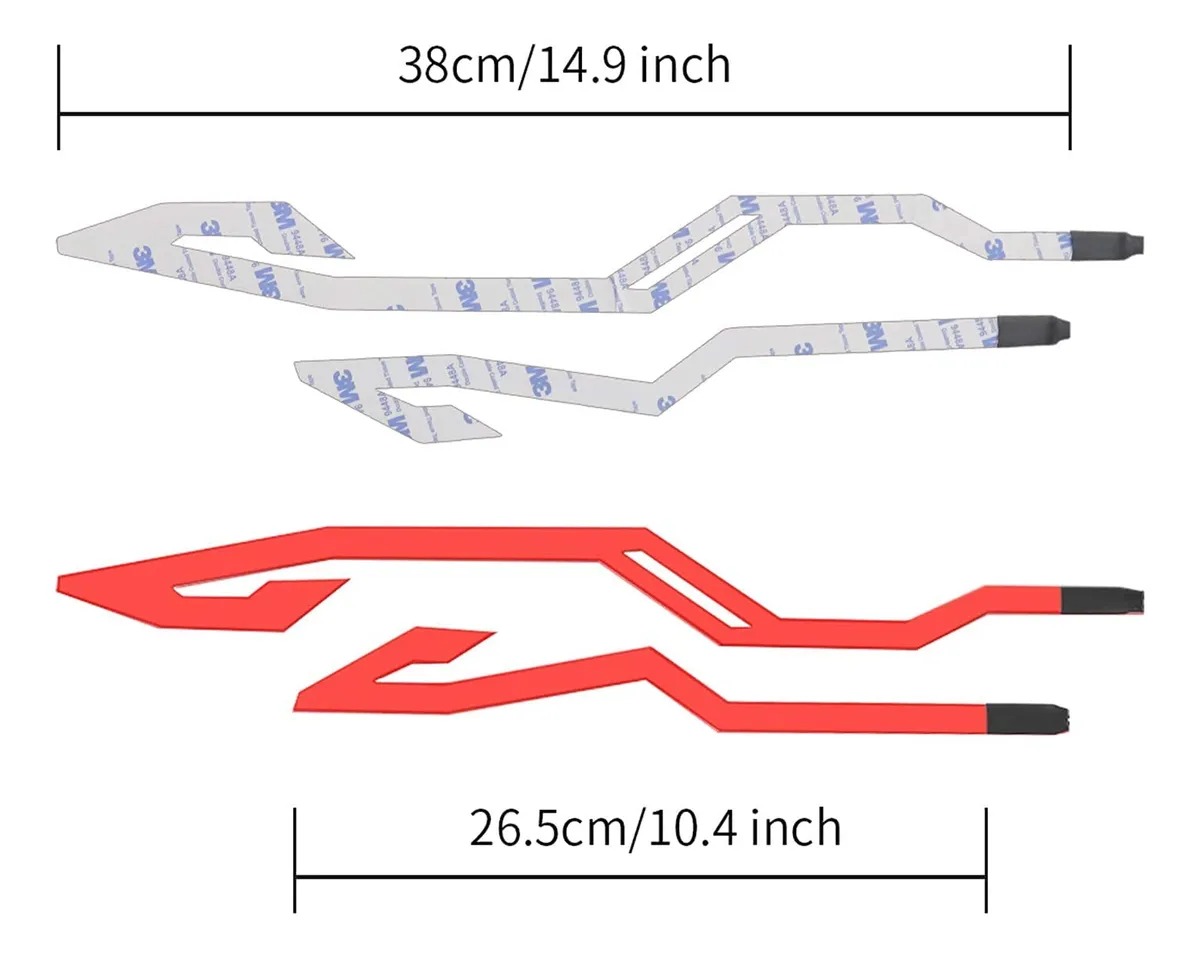 Tiras de luces LED para casco de moto