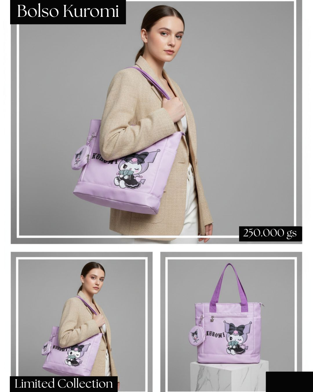 🖤 Bolso Kuromi Original Premium