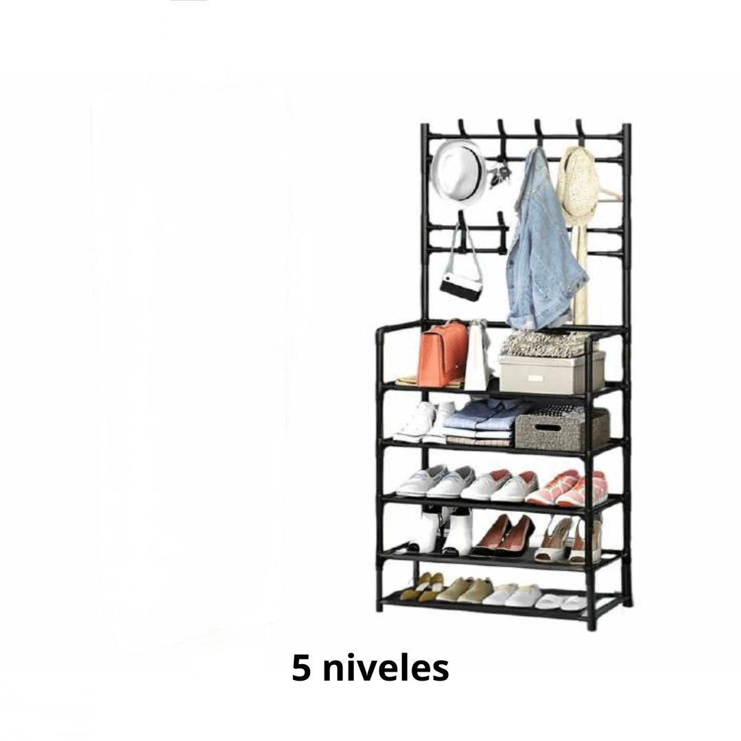 Estante con perchero de 5 Niveles