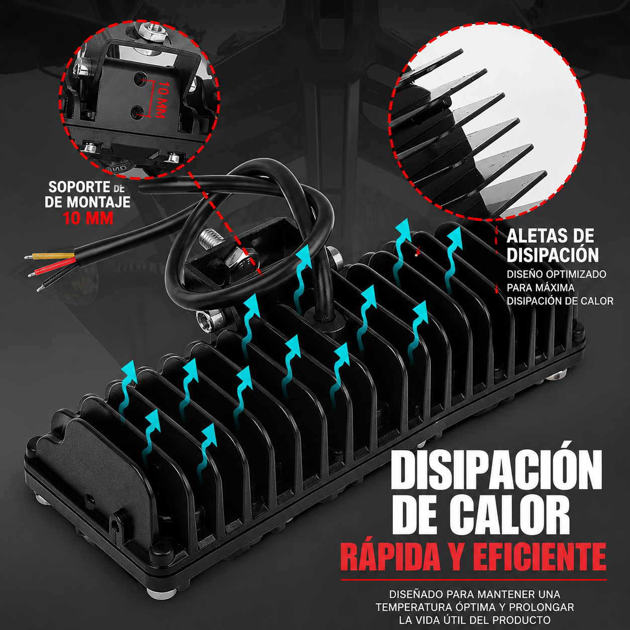 Auxiliar led de 10 lupas