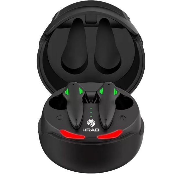 Auricular Gamer Krab Helmet KBTGE20 TWS Bluetooth - Negro