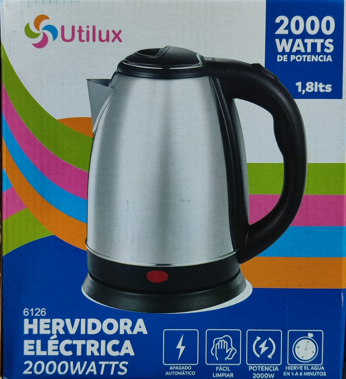 Hervidora Eléctrica Utilux 1.8L.