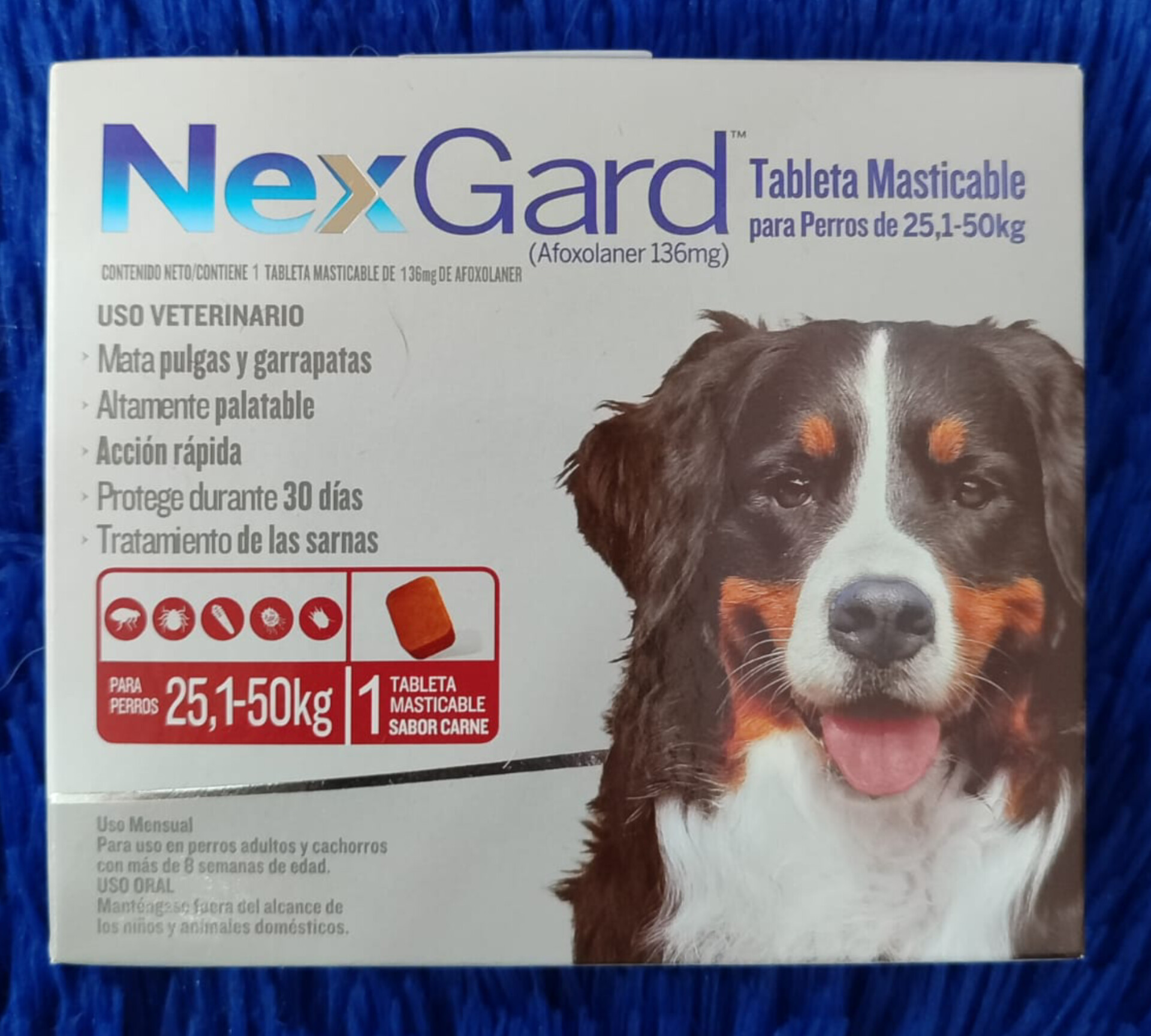Nexgard 25 a 50Kg. Antiparasitario perro