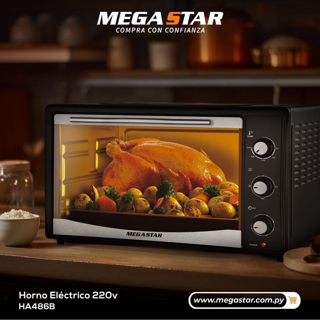 Horno Eléctrico MegaStar Capacidad 48L.